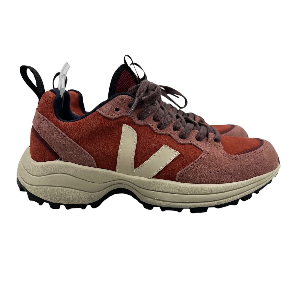 Veja Womens 10 Shoes Coral Venturi Suede Upper Lace Up Low Top Casual Sneakers